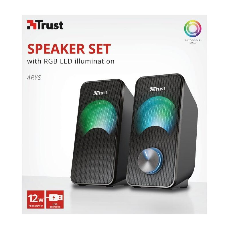 Акустична система (Колонки) Trust 2.0 Arys RGB USB Black 23120_TRUST