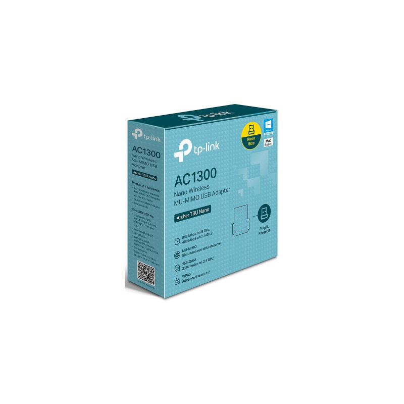 WiFi-адаптер TP-LINK Archer T3U nano AC1300 USB2.0 nano ARCHER-T3U-NANO