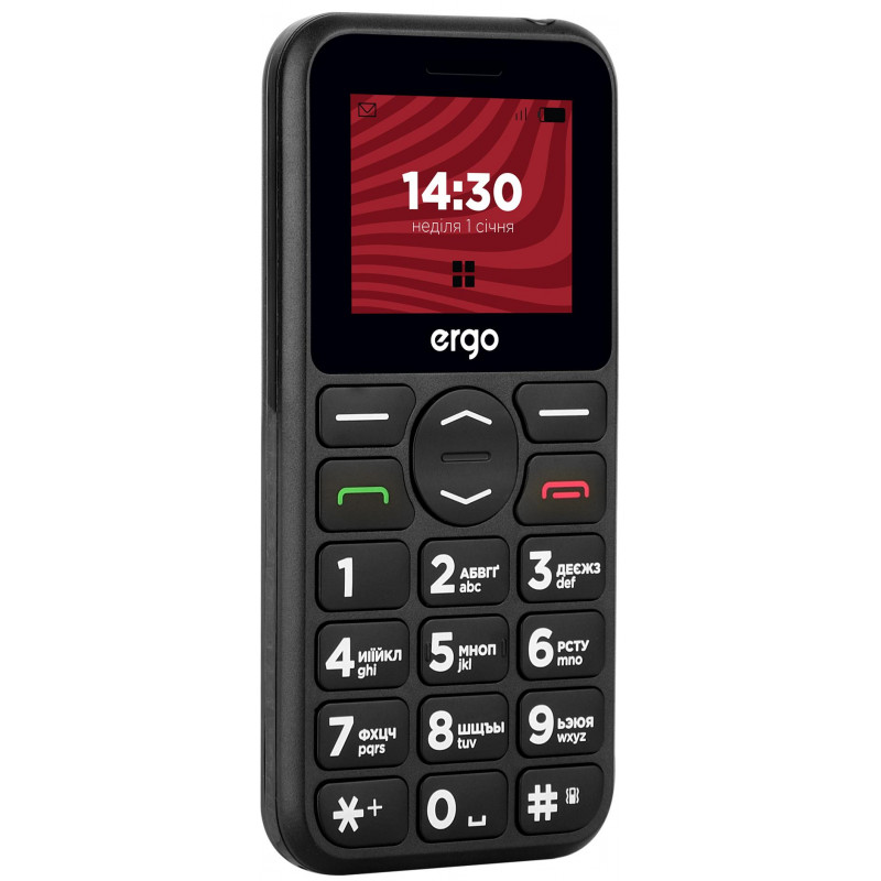 Мобільний телефон ERGO R181 Dual Sim (чорний)