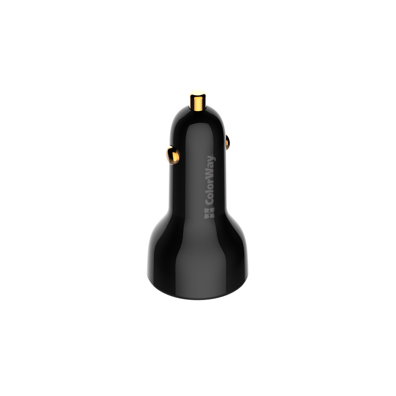 Авто зарядний пристрій Colorway Power Delivery PPS USB (USB-A + USB-C) (100W) Black