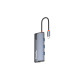 USB хаб (док-станція) СolorWay USB-C 6-в-1 Type C PD 100W/USB3.0х3/HDMI 4К/RJ45