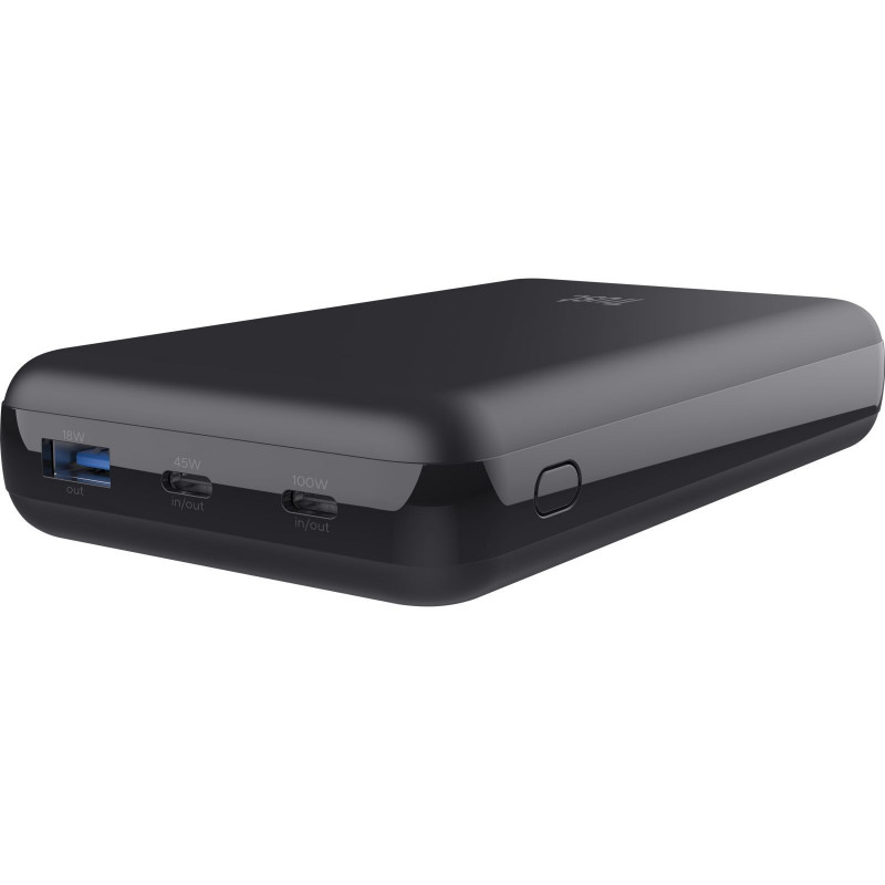 Акумулятор портативний літій-іонний power bank Trust Laro, 20000 мА·год, чорний 25240_TRUST