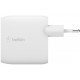 Зарядний пристрій мережевий Belkin 24Вт 2хUSB-A, білий WCB002VFWH