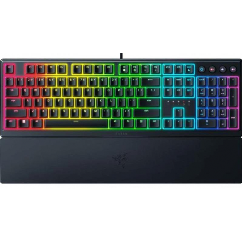 Клавіатура механічна Razer Ornata V3, Mecha-Membrane Switch, USB-A, EN/UK, RGB, чорний RZ03-04462100