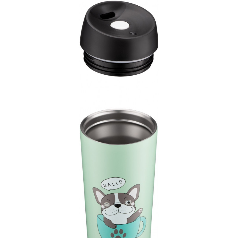 Термокухоль Ardesto Coffee time Frenchie, 450мл, нержавіюча сталь, зелений AR2645DG