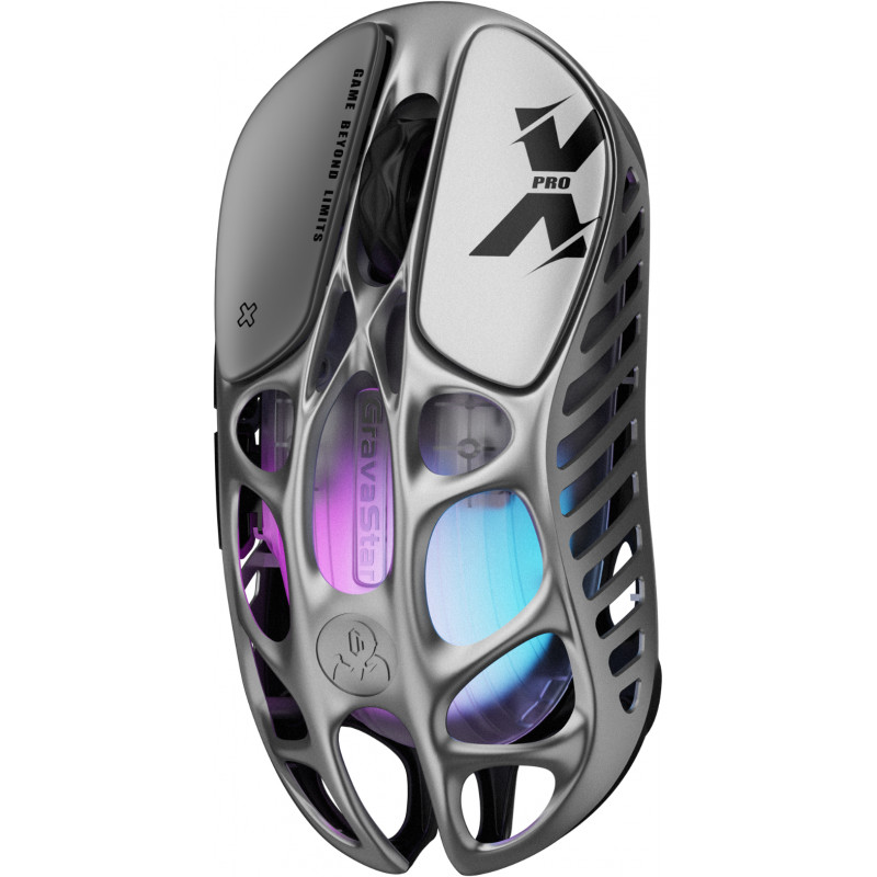 Миша GravaStar Mercury X Pro, 8K, BT/WL/USB-A, RGB, сірий GSXPRO_GRY