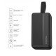 Power Bank ColorWay 30 000 mAh High-power 2(USB QC3.0 + USB-C Power Delivery 22.5W) Black