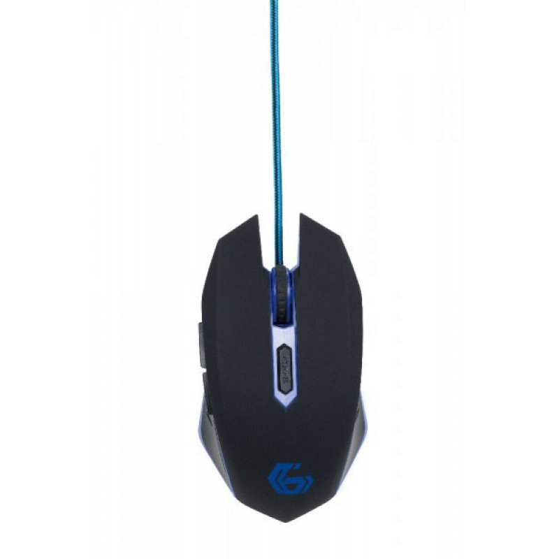 Ігрова миша Gembird MUSG-001-B, USB інтерфейс, синій