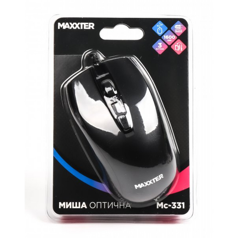 Мишка оптична Maxxter Mc-331, чорного кольору