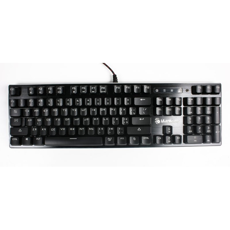 Клавіатура A4Tech Bloody B820R, чорна, підсвічування клавіш, USB