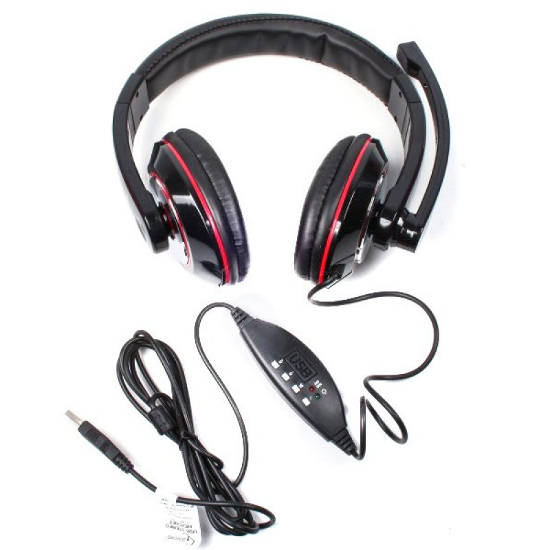 Навушники Gembird MHS-U-001, USB, чорний