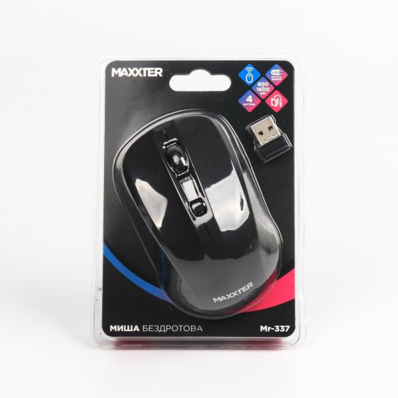 Мишка бездротова Maxxter Mr-337, чорна