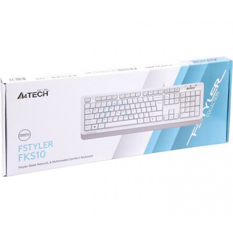 Клавіатура A4-Tech Fstyler FKS10 White