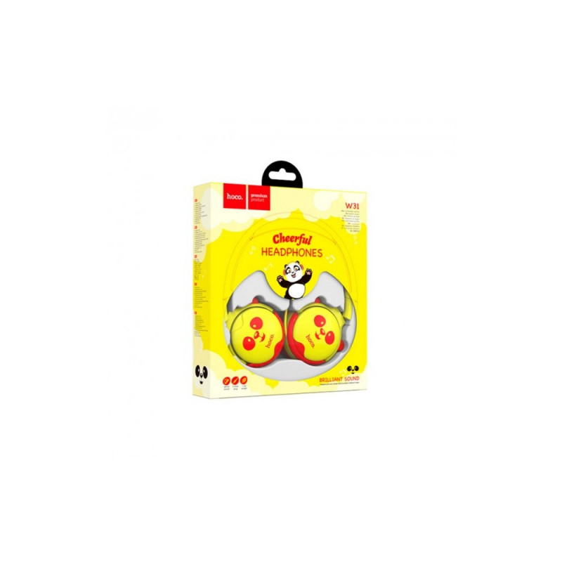 Навушники Hoco W31 Cheerful Wired Headphones Yellow