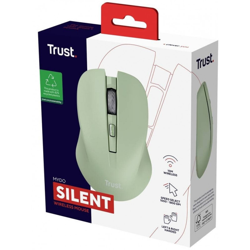Миша Trust MYDO SILENT, WL, Зелений 25042_TRUST