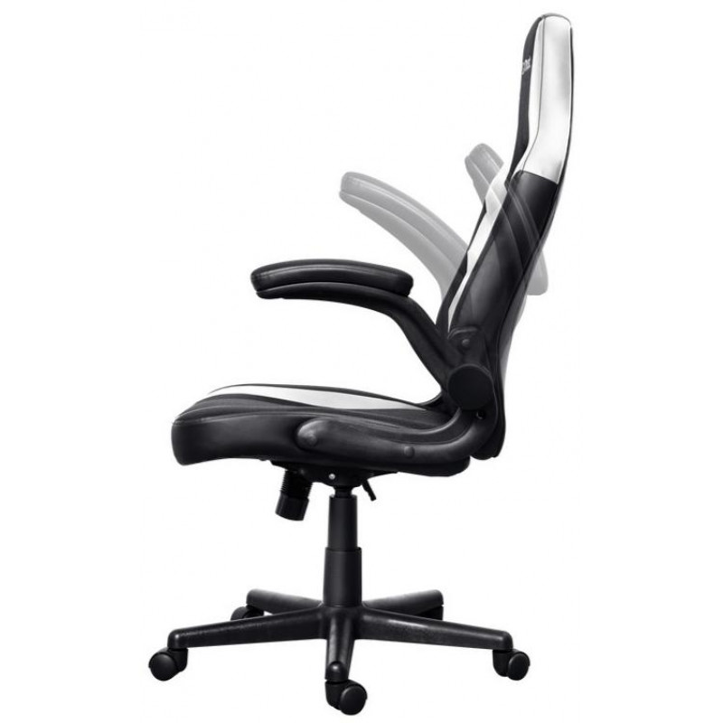 Крісло Trust GXT703W Riye, шкіра, Foldable Armrests, білий 25130_TRUST