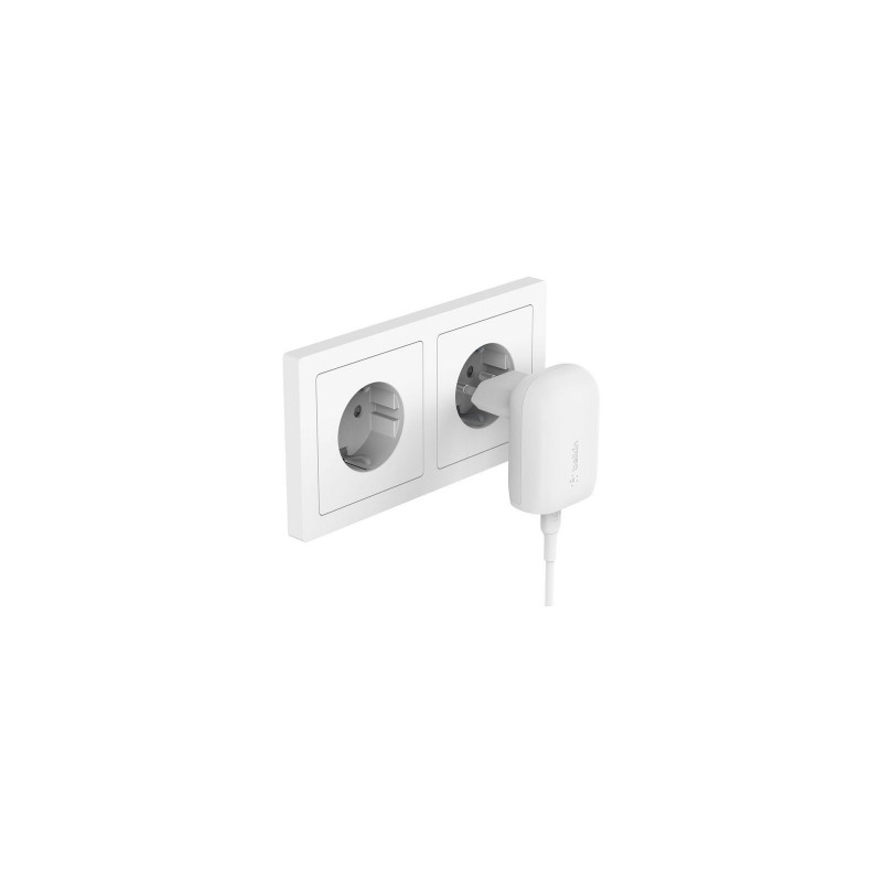 Зарядний пристрій мережевий Belkin 30Вт USB-С GAN PD PPS, білий WCA005VFWH