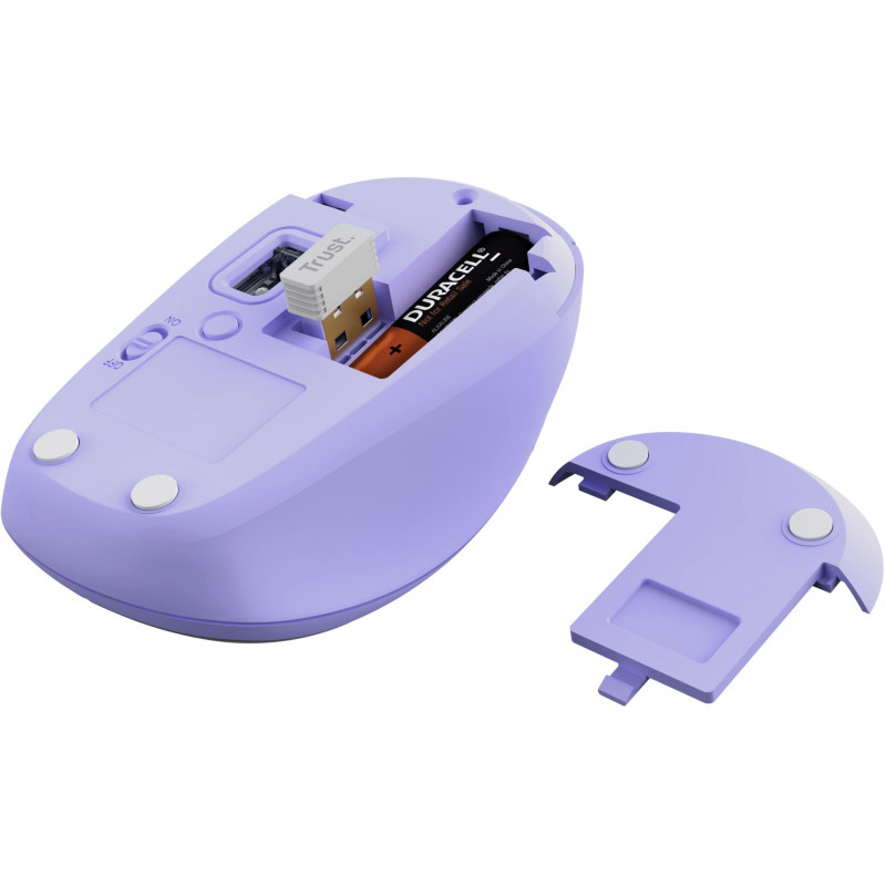 Миша Trust Yvi+ Compact Multi-Device, WL/BT/USB-A, фіолетовий 25583_TRUST