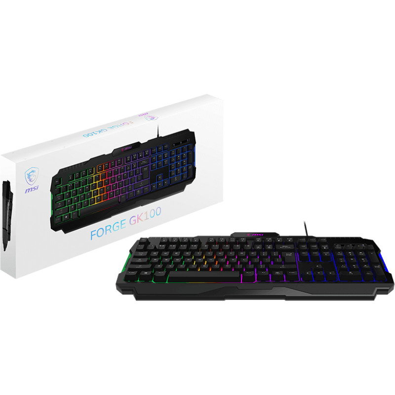 Клавіатура MSI FORGE GK100 104key, чорний S11-04UA221-HH9