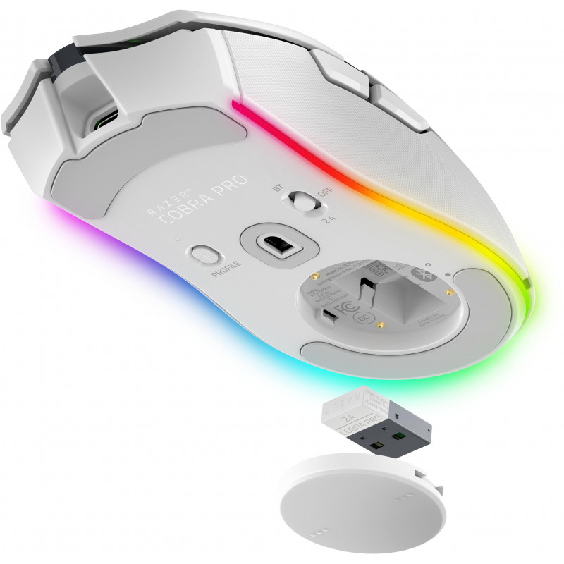 Миша Razer Cobra Pro, RGB, USB-A/WL/BT, білий RZ01-04660200-R3G1