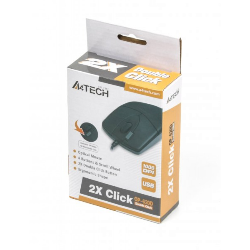 Миша A4Tech OP-620-D USB,чорна