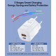 Мережевий зарядний пристрій Choetech PD5006-EU-WH, USB-A/USB-С