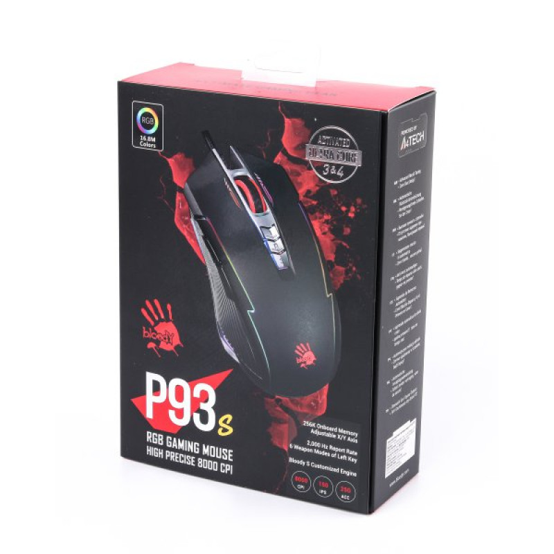 Миша ігрова A4Tech P93s Bloody,чорна, Bloody