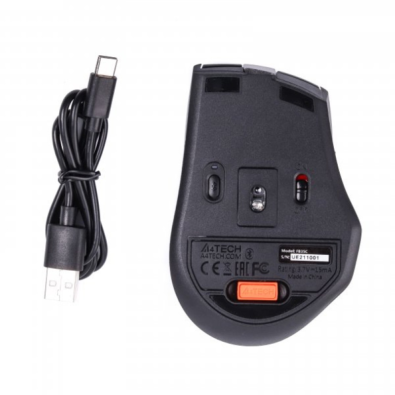Миша A4Tech Fstyler FB35C (Smoky Grey), BT, USB