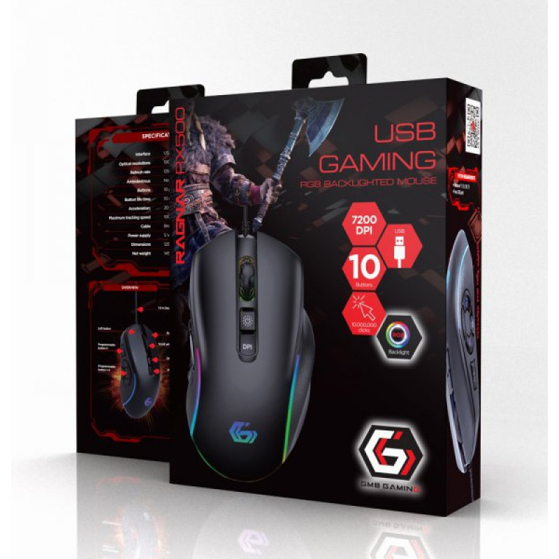 Ігрова мишка Gembird MUSG-RAGNAR-RX500, USB