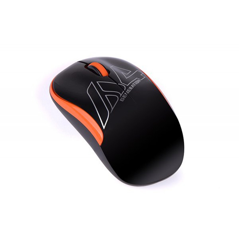 Миша A4-G3-300N USB V-Track,1000dpi, чорний + помаранчевий
