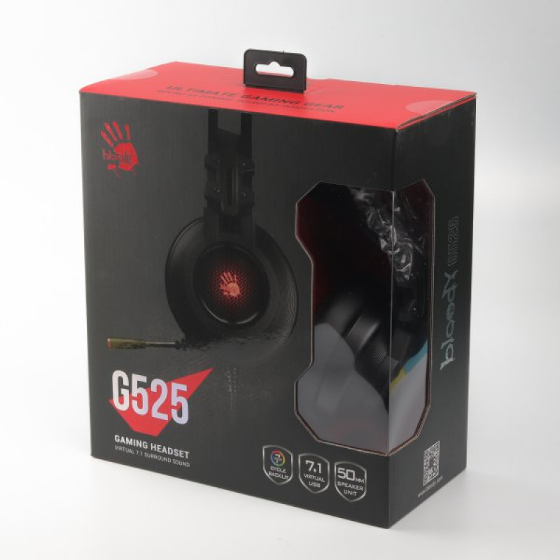 Гарнітура ігрова A4Tech Bloody G525, USB чорна