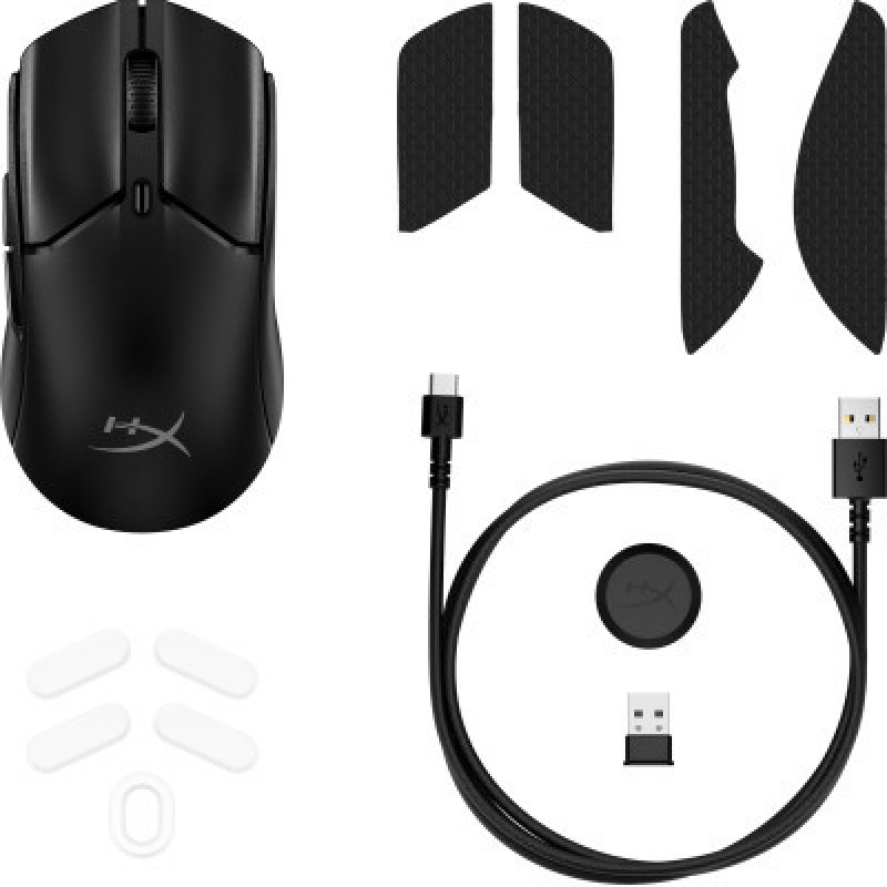 Миша HyperX Pulsefire Haste 2 mini, RGB, USB-A/WL/BT, чорний 7D388AA