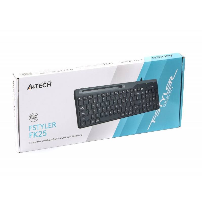 Клавіатура A4Tech Fstyler FK25 (Black), USB