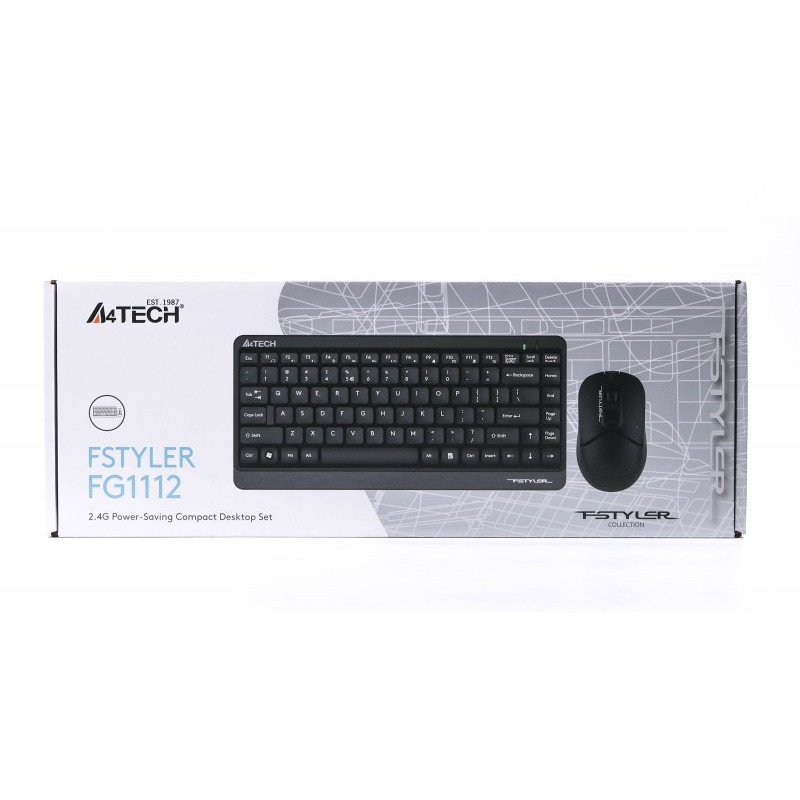 Комплект A4Tech Fstyler FG1112, клавіатура з мишою, чорний