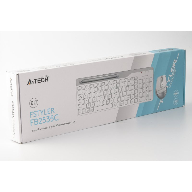 Комплект A4Tech Fstyler FB2535C клавіатура з мишою , USB,білий
