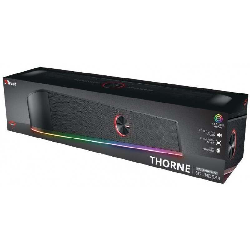 Акустична система (Звукова панель) GXT 619 Thorne RGB Illuminated Soundbar BLACK 24007_TRUST