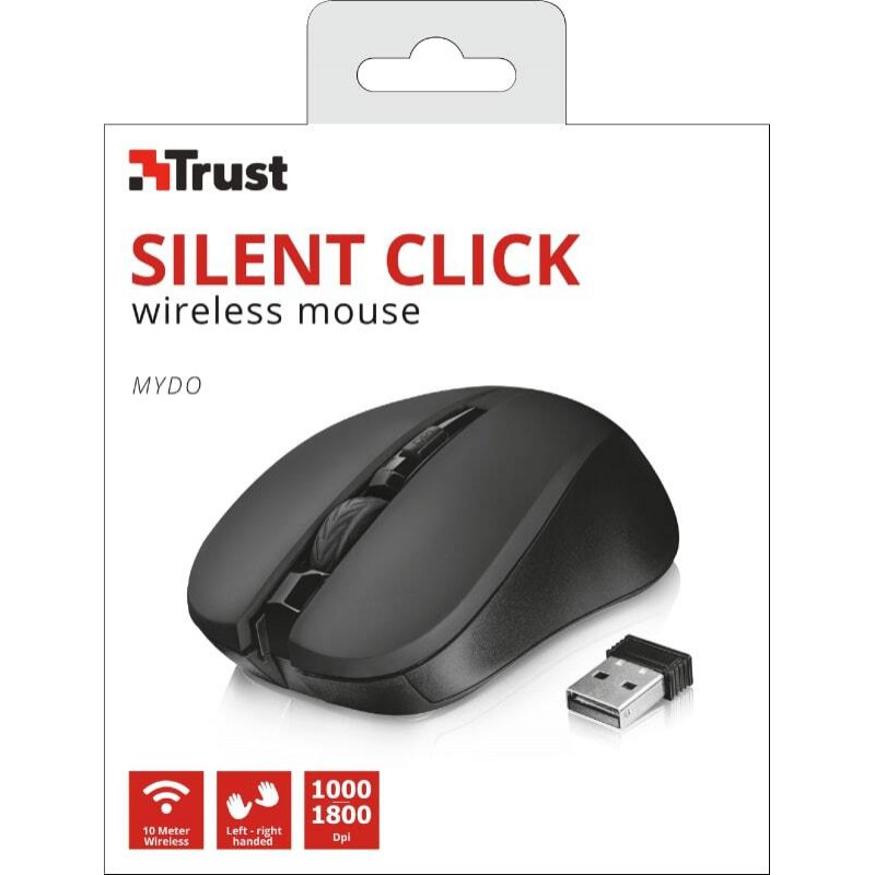 Миша Trust MYDO SILENT, WL, Чорний 25084_TRUST