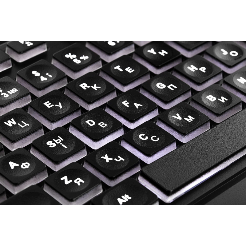 Клавіатура 2E KS120 104key, USB-A, White LED, чорний 2E-KS120UB_UA
