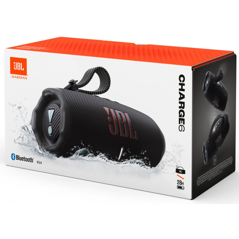 Портативна акустика JBL Charge 6 Black (JBLCHARGE6BLK)