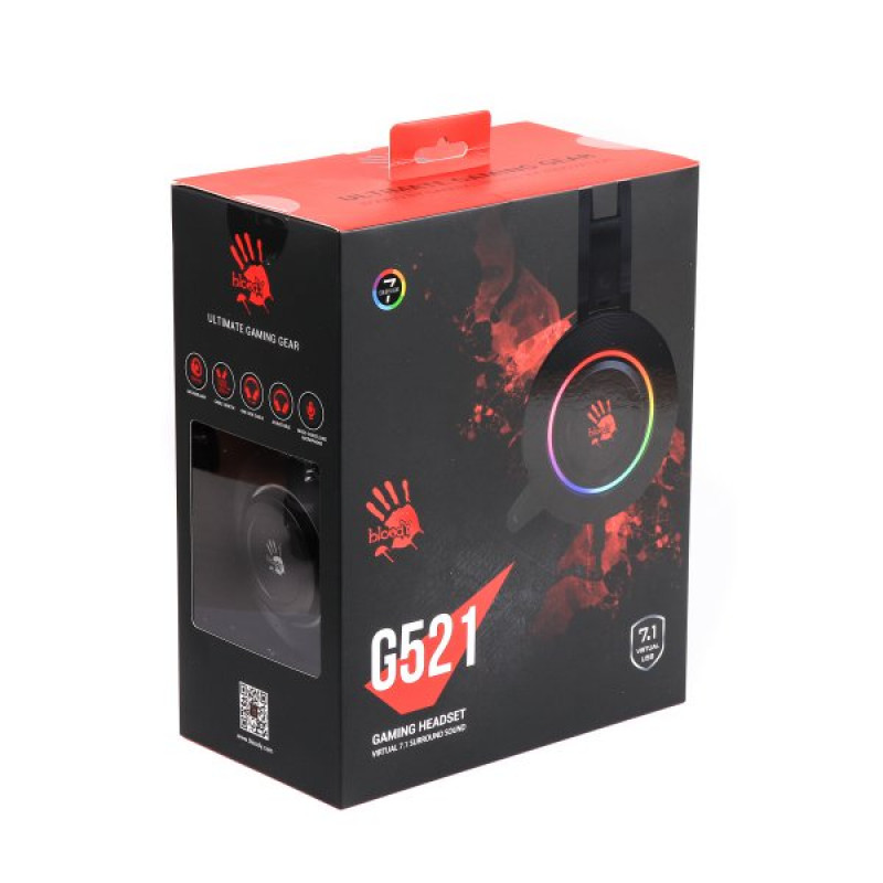 Гарнітура ігрова A4Tech Bloody G52, USB, чорний