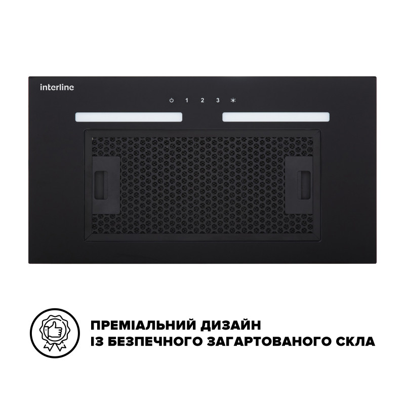 Витяжка INTERLINE SWAY BL A/60 GL/S повновбудована