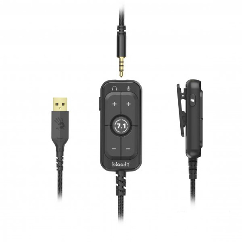 Гарнітура ігрова A4Tech Bloody M590i USB, чорно-білий