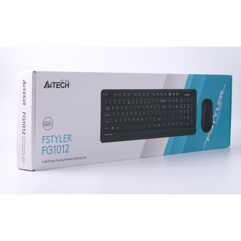 Комплект A4Tech Fstyler FG1012, клавіатура з мишою, чорний