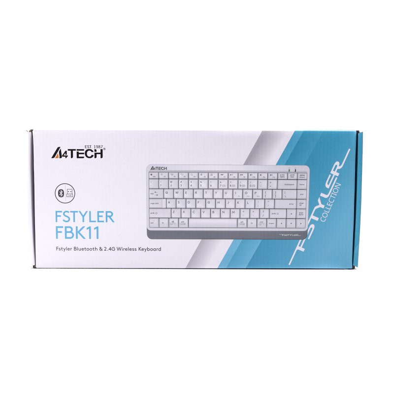 Клавіатура A4Tech Fstyler FBK11 (White), USB, колір