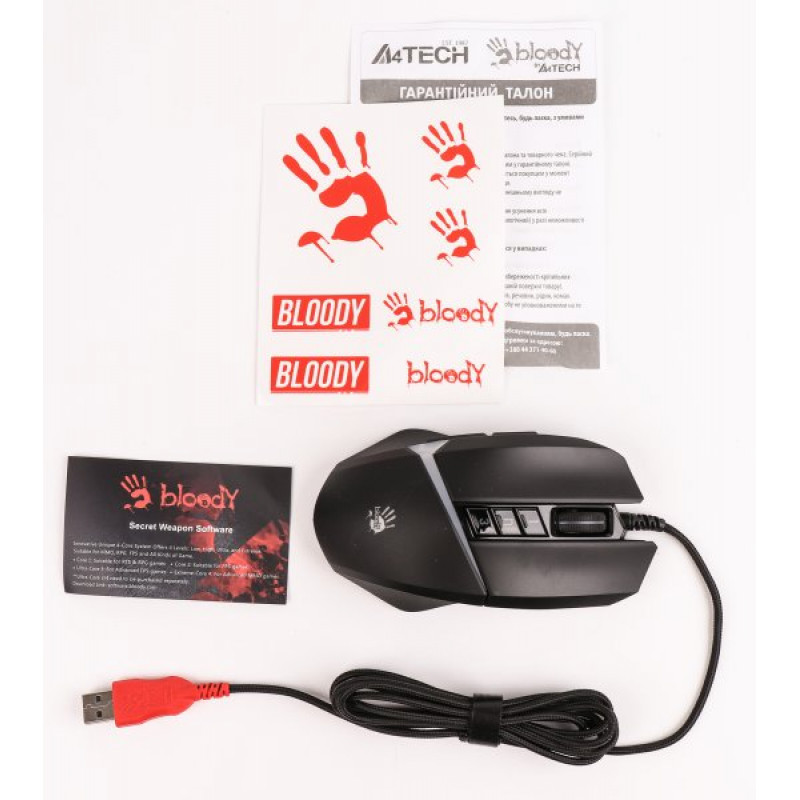 Миша ігрова A4Tech W60 Max Bloody,чорна,Bloody