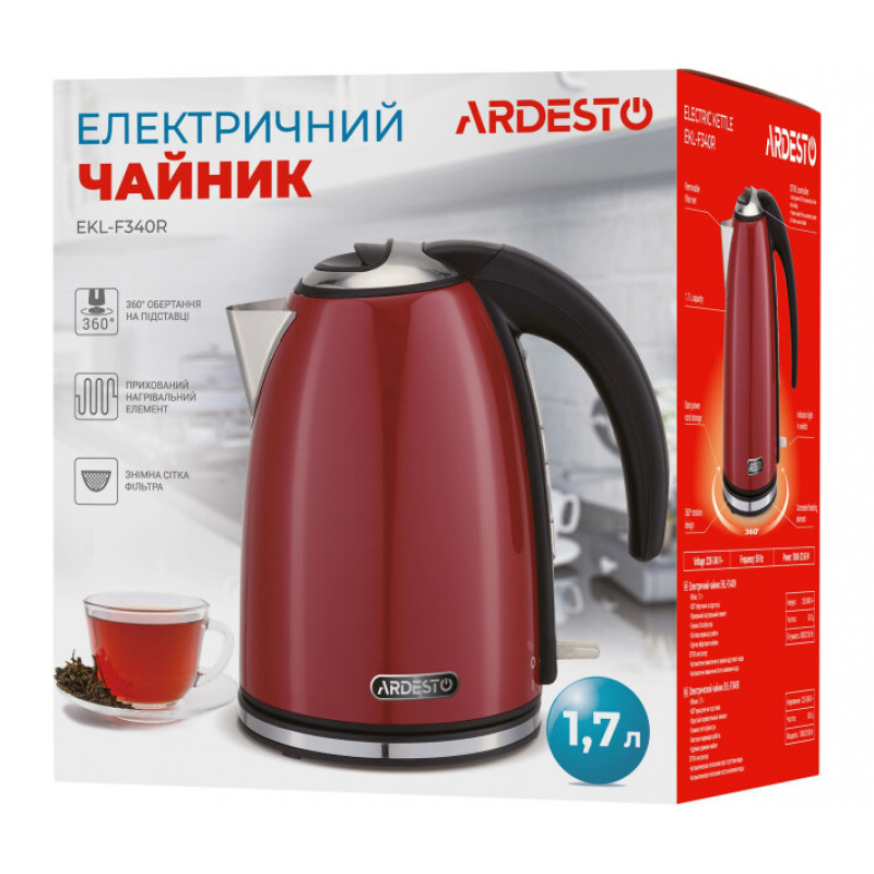 Електрочайник Ardesto EKL-F340R