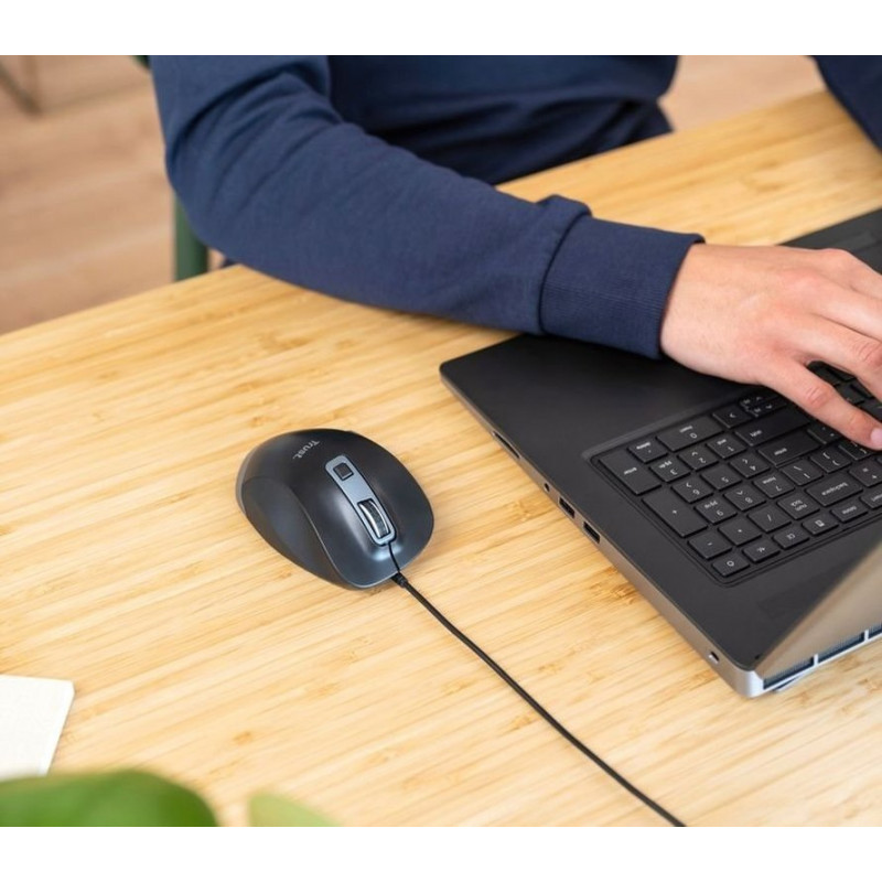Миша Trust Fyda Comfortable ECO, USB-A, Чорно-сірий 24728_TRUST