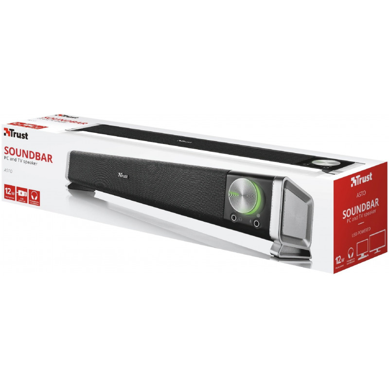 Акустична система (Звукова панель) Trust Asto for PC & TV USB Black 21046_TRUST