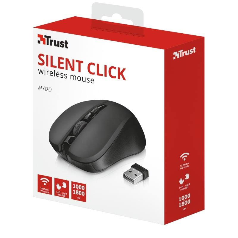 Миша Trust MYDO SILENT, WL, Чорний 25084_TRUST