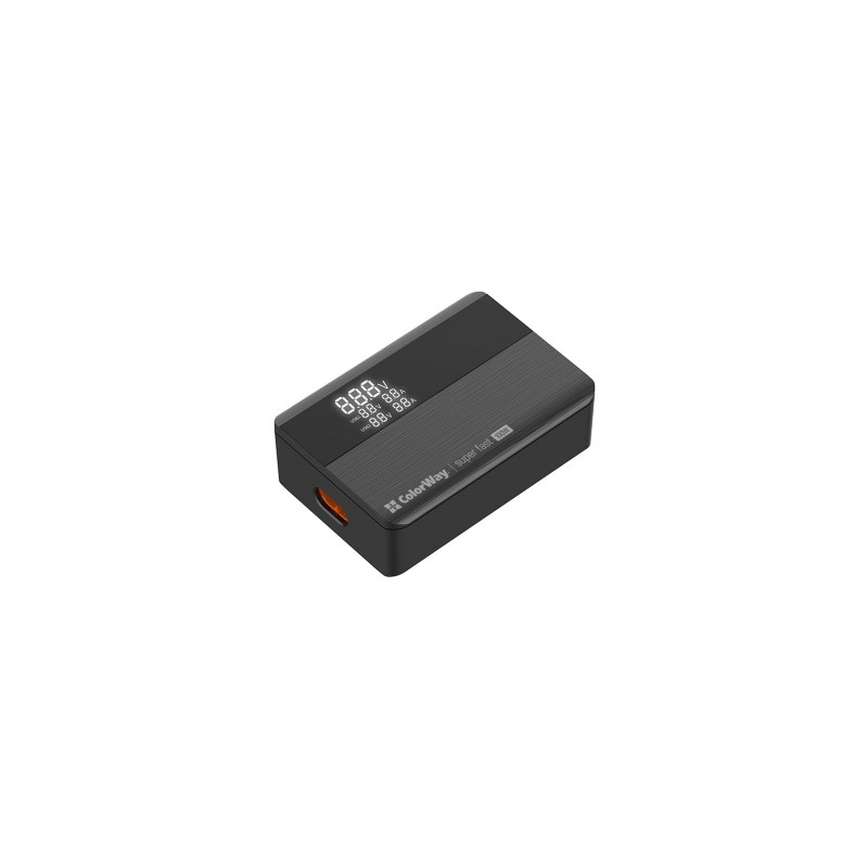 Зарядний пристрій Colorway Power Delivery GaN (2USB-A+2USB TYPE-C) (100W) чорний
